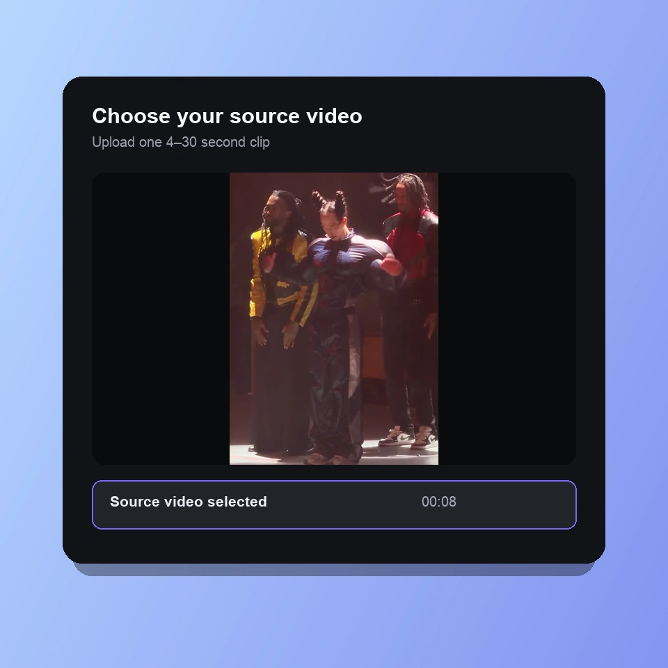 Choose your source video